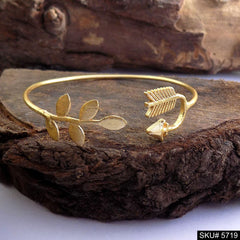 Gold Plated Statement Unique Designer Cuff SKU5719