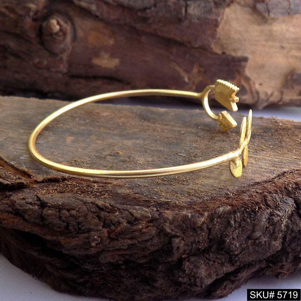 Gold Plated Statement Unique Designer Cuff SKU5719