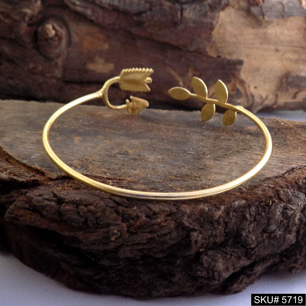 Gold Plated Statement Unique Designer Cuff SKU5719