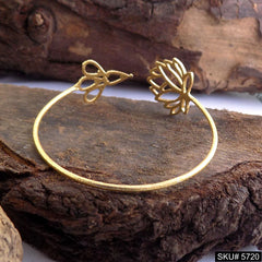 Gold Plated Statement And Flower Unique Designer Cuff SKU5720