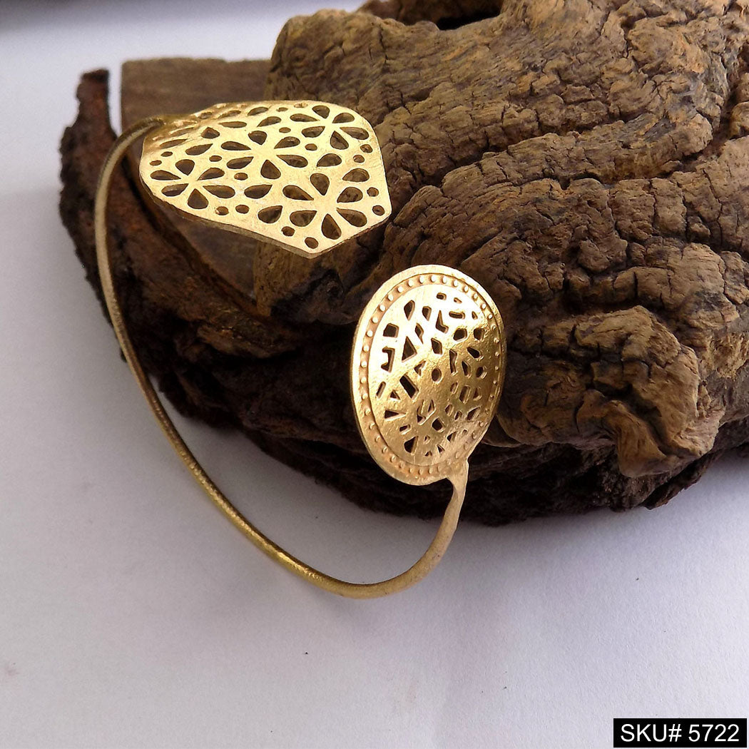 Gold Plated Statement Unique Designer Cuff SKU5722