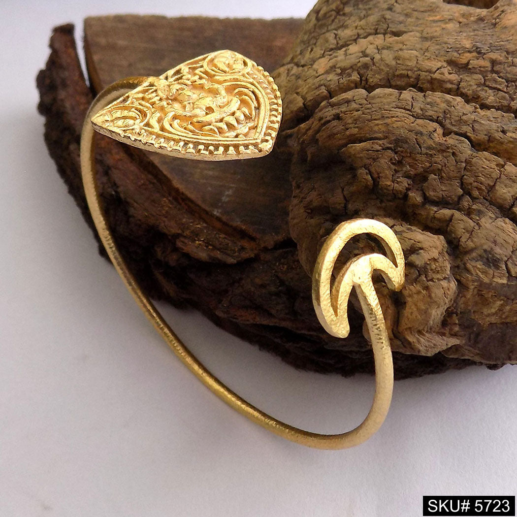 Gold Plated Statement Unique Designer Cuff SKU5723