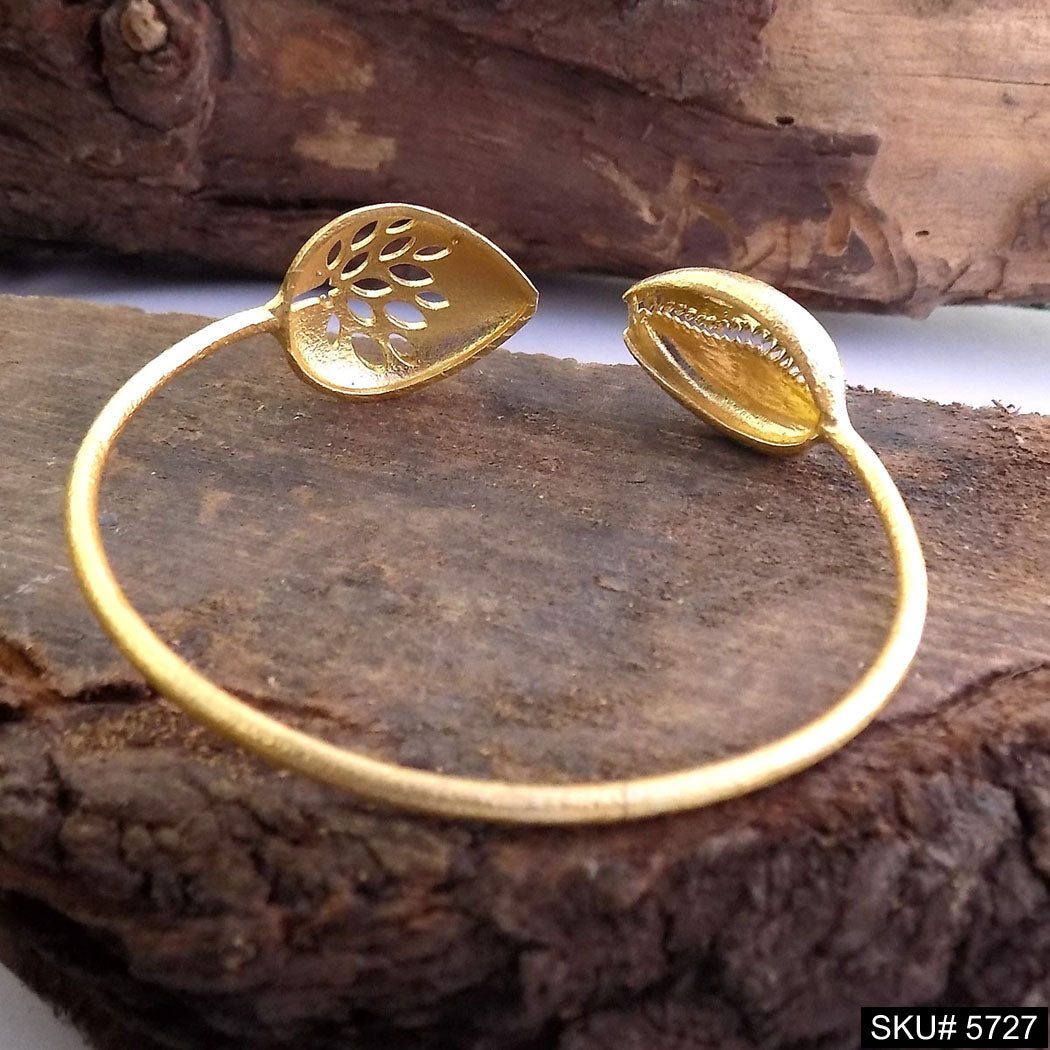 Gold Plated Natural Shell Statement Unique Designer Cuff SKU5727