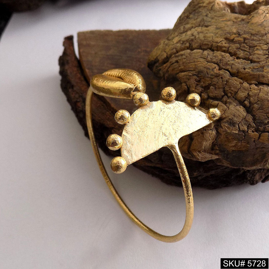 Gold Plated Natural Shell Statement Unique Designer Cuff SKU5728