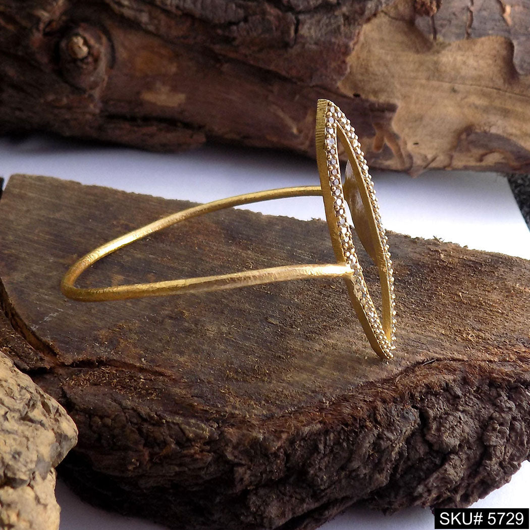 Gold Plated Unique Statement Designer  Cuff SKU5729