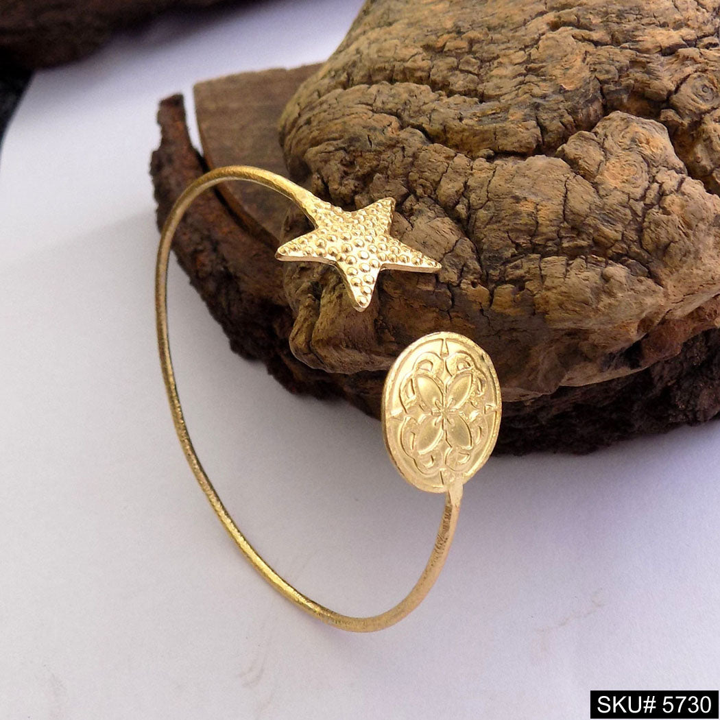 Gold Plated Unique Star Statement Designer  Cuff SKU5730