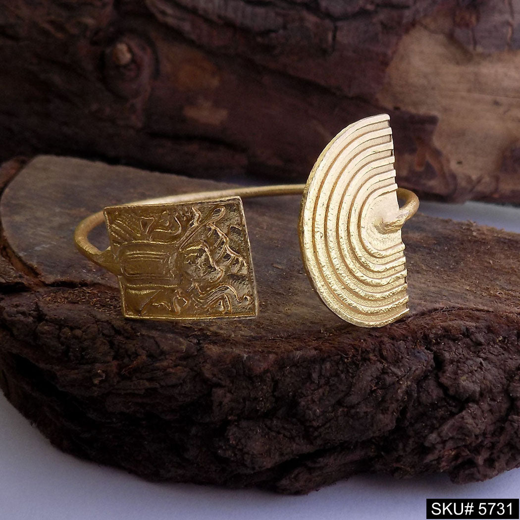 Gold Plated Unique Statement Designer  Cuff SKU5731
