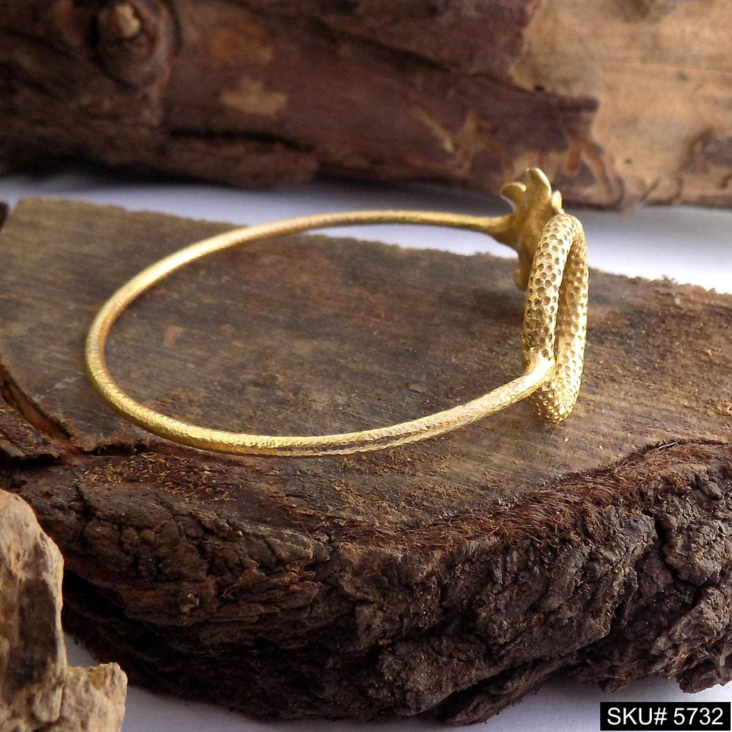 Gold Plated Unique Flower Statement Designer  Cuff SKU5732