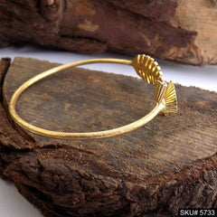 Gold Plated Unique Leaf Statement Designer  Cuff SKU5733
