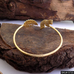 Gold Plated Unique Leaf Statement Designer  Cuff SKU5733