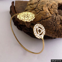 Gold Plated Unique Statement Designer  Cuff SKU5735
