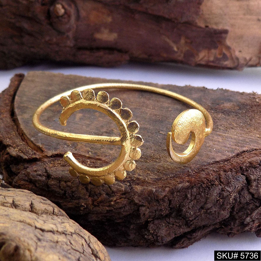 Gold Plated Unique Spiral and Statement Designer  Cuff SKU5736