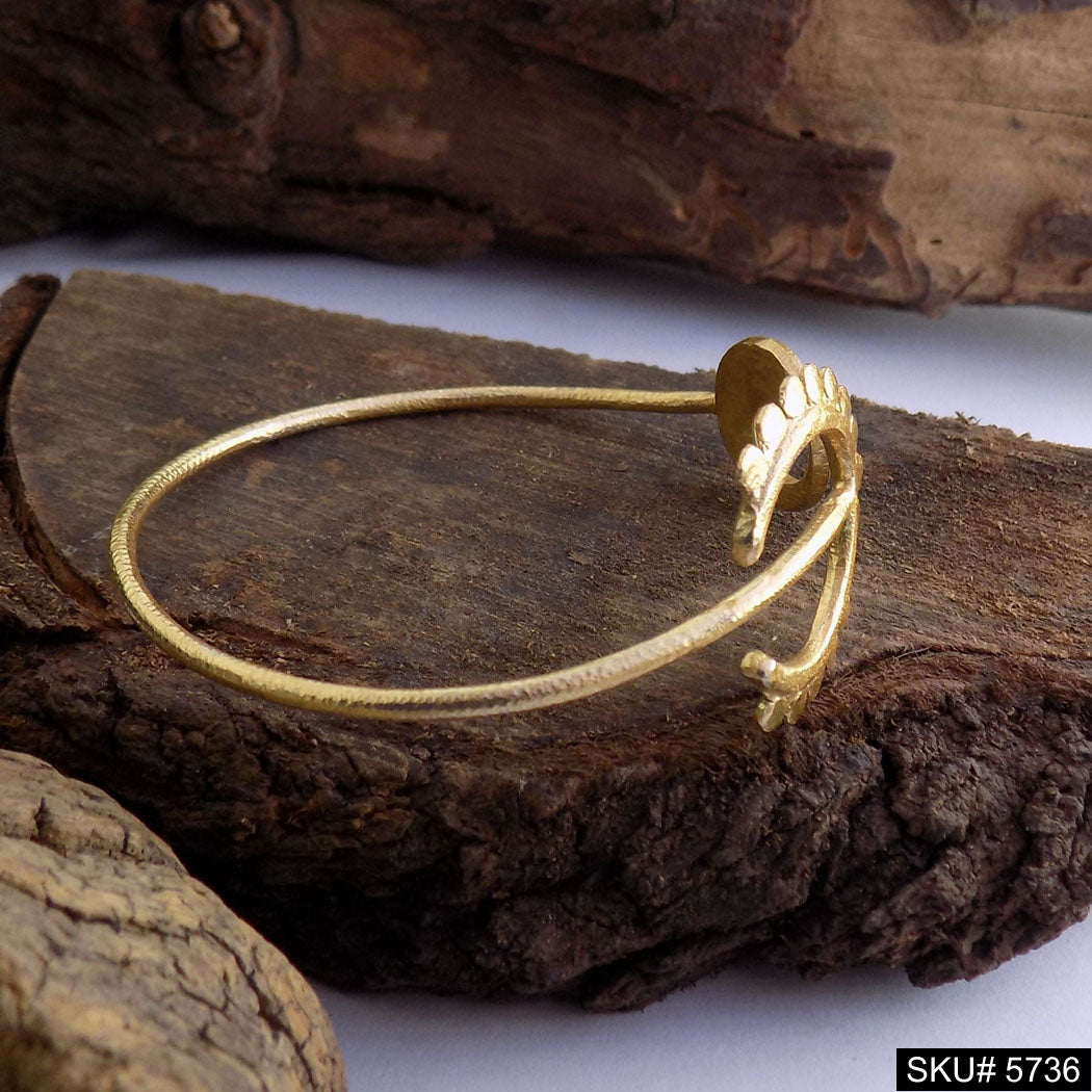 Gold Plated Unique Spiral and Statement Designer  Cuff SKU5736