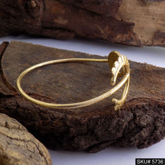 Gold Plated Unique Spiral and Statement Designer  Cuff SKU5736