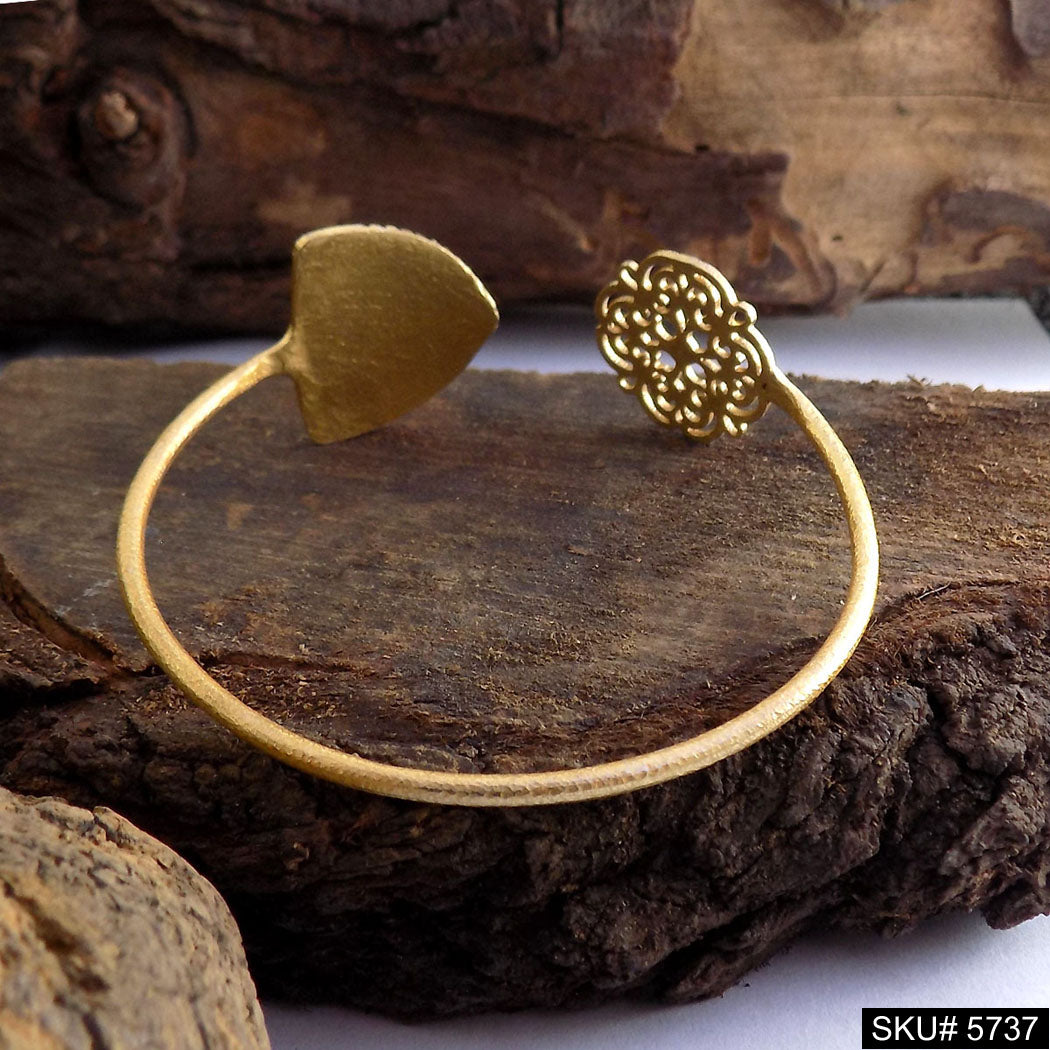 Gold Plated Unique Statement Designer  Cuff SKU5737