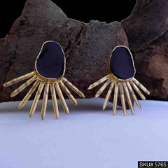 Gold plated Handmade Designer Big Stud Earring SKU5765