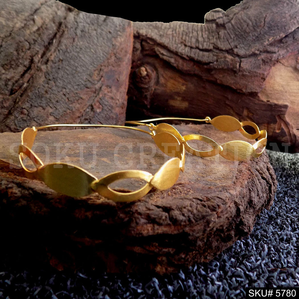 Gold plated Handmade Designer Big Hoops Earring SKU5780