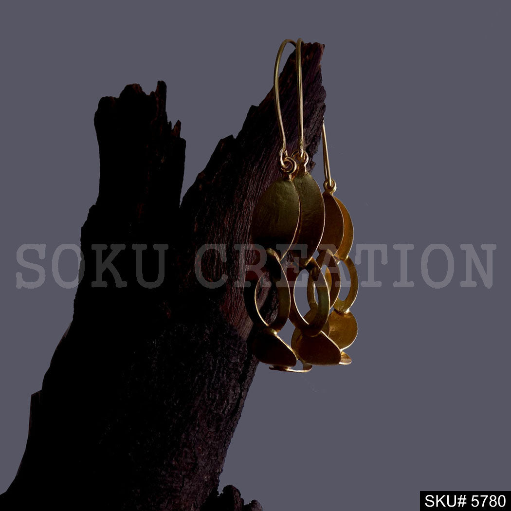 Gold plated Handmade Designer Big Hoops Earring SKU5780