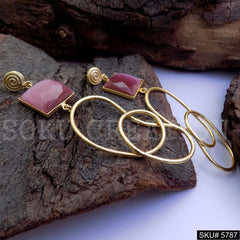 Gold plated Handmade Designer Drop and Dangle Earring SKU5787