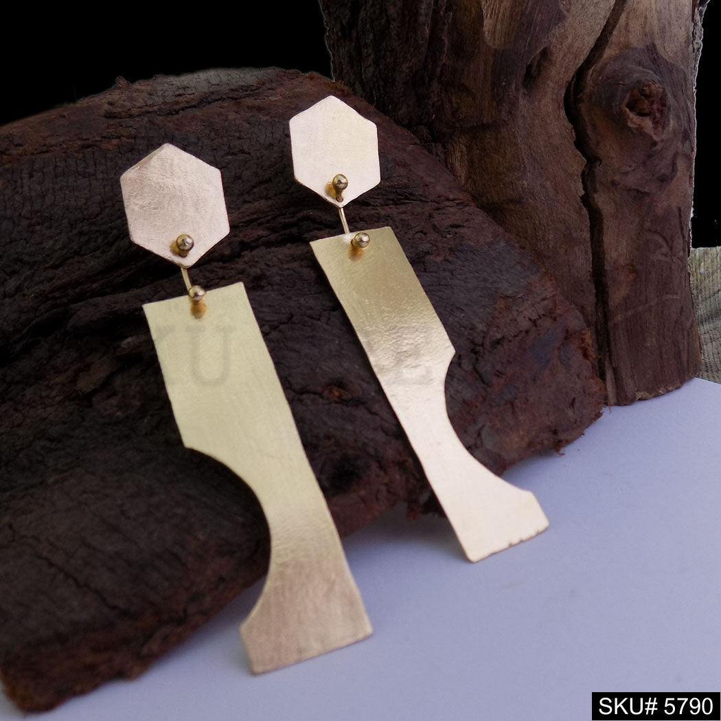 Gold plated Handmade Statement Drop and Dangle Earring SKU5790