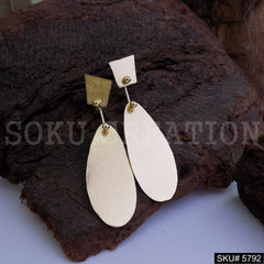 Gold plated Handmade Statement Drop and Dangle Earring SKU5792
