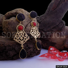 Gold plated Designer Drop and Dangle Earring SKU5826