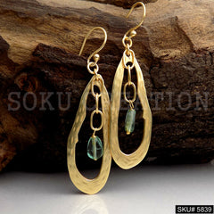 Gold plated Handmade Designer Drop Style Ear Wire Earring SKU5839