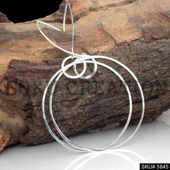 Silver plated Handmade Designer Rounded Ear Wire Earring SKU5845