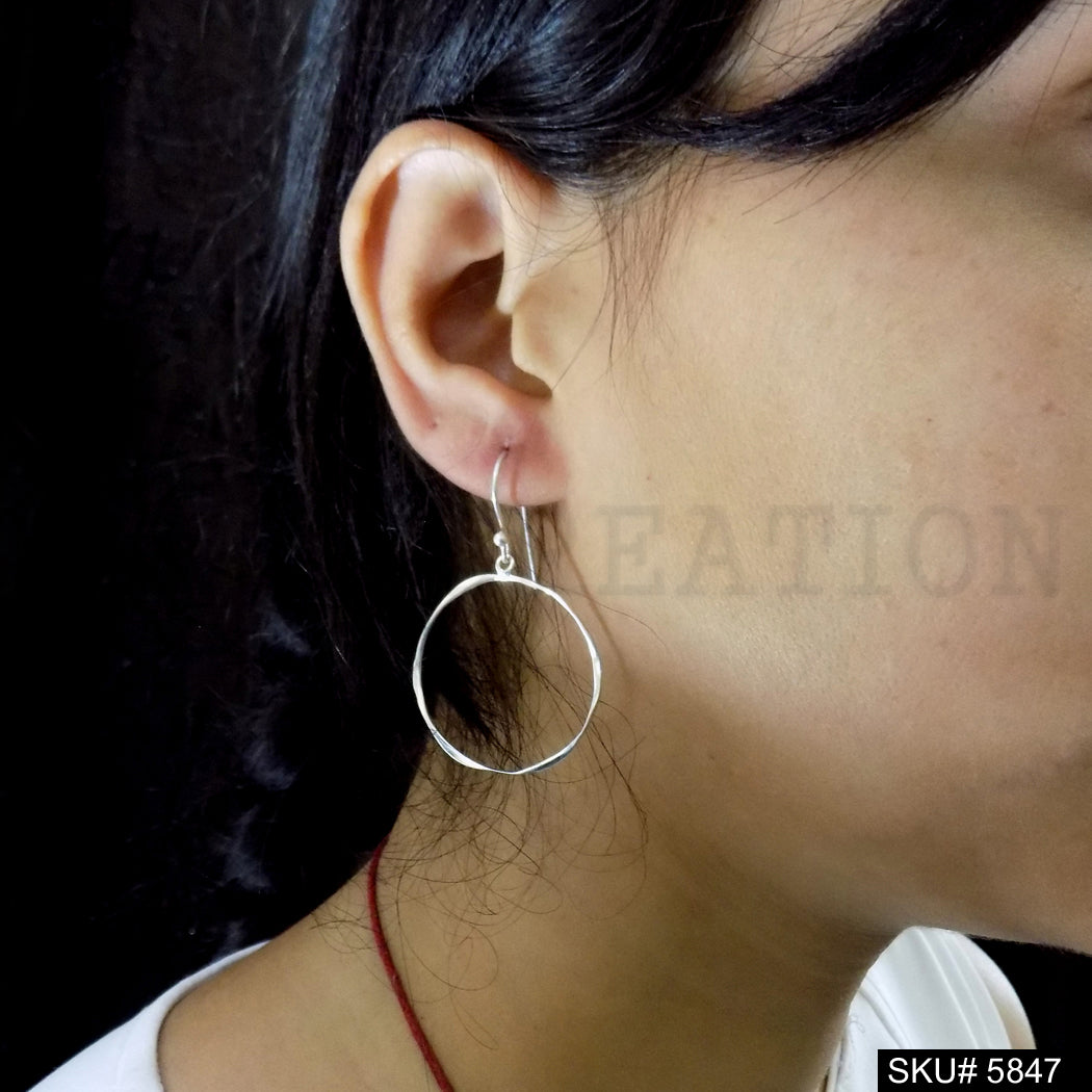 Silver plated Handmade Designer Rounded Ear Wire Earring SKU5847