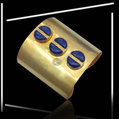 Lapis Geometric Cuff Bangle SKU5883