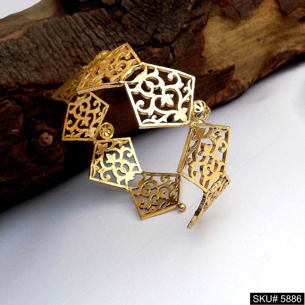 Gold Plated Unique Designer Cuff SKU5886