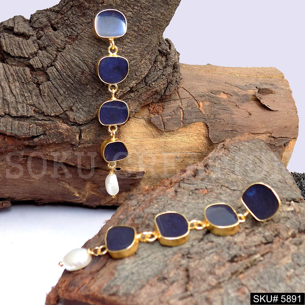 Gold plated Designer Long Drop and Dangle Earring SKU5891
