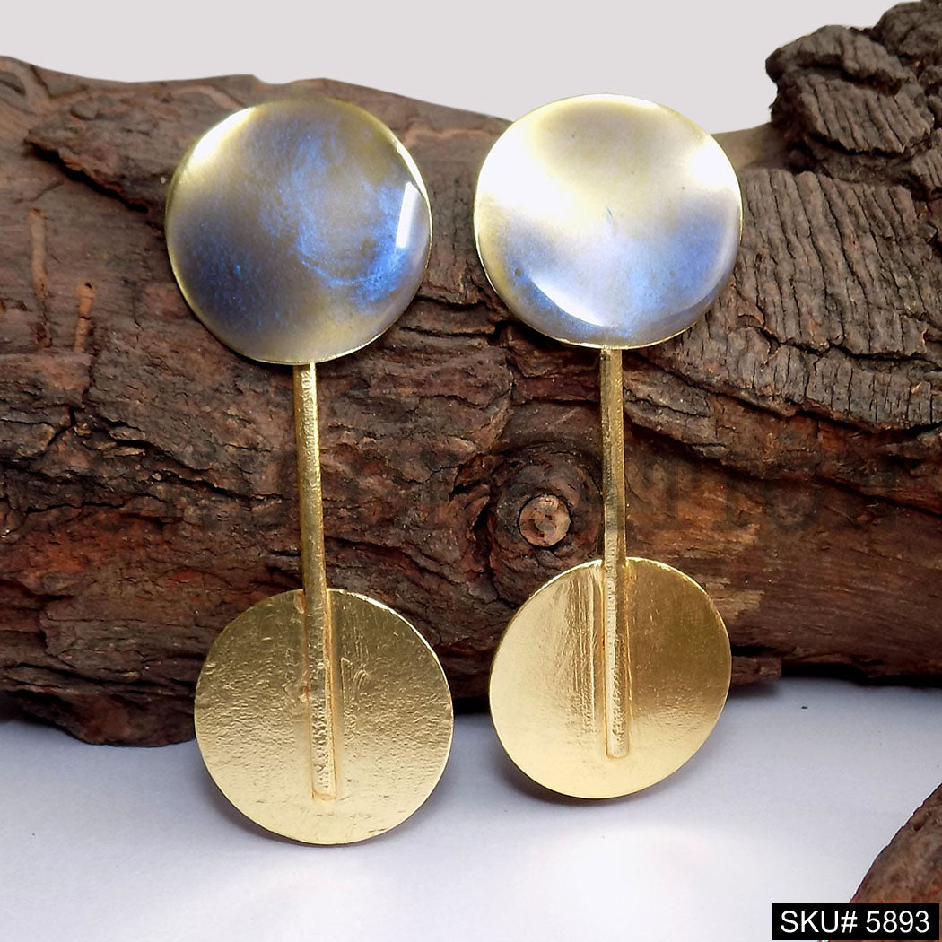 Gold plated Long Stud Style Different Design of Earring SKU5893