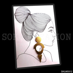Gold plated Designer Statement Drop and Dangle Earring SKU5912
