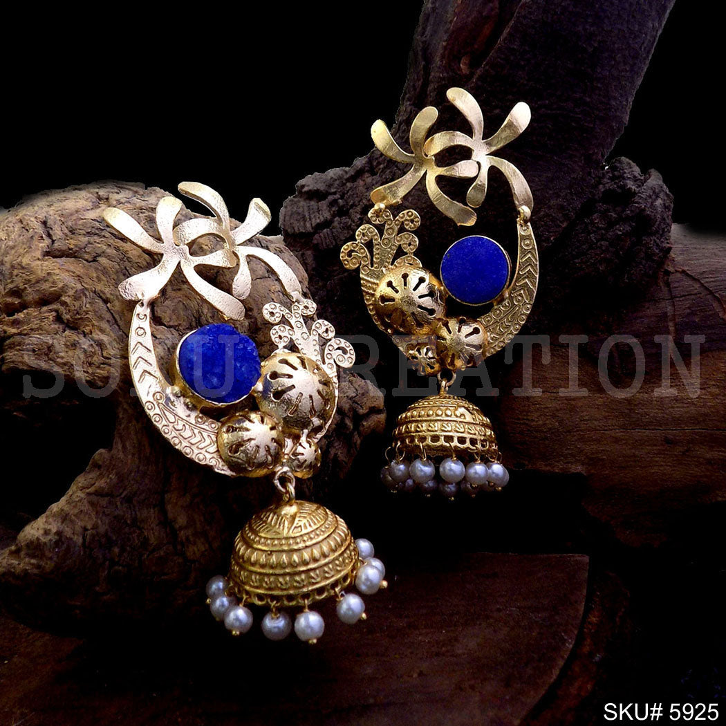 Gold plated Designer  Drop and Dangle Jhumki Earring SKU5925