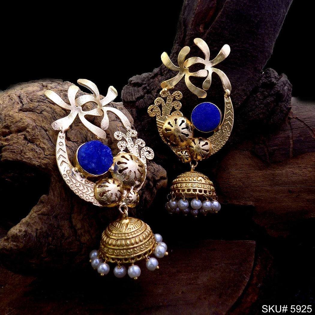 Gold plated Designer  Drop and Dangle Jhumki Earring SKU5925