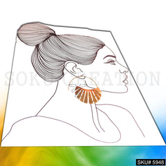 Gold plated Designer Statement  Big Hoops Earring SKU5948