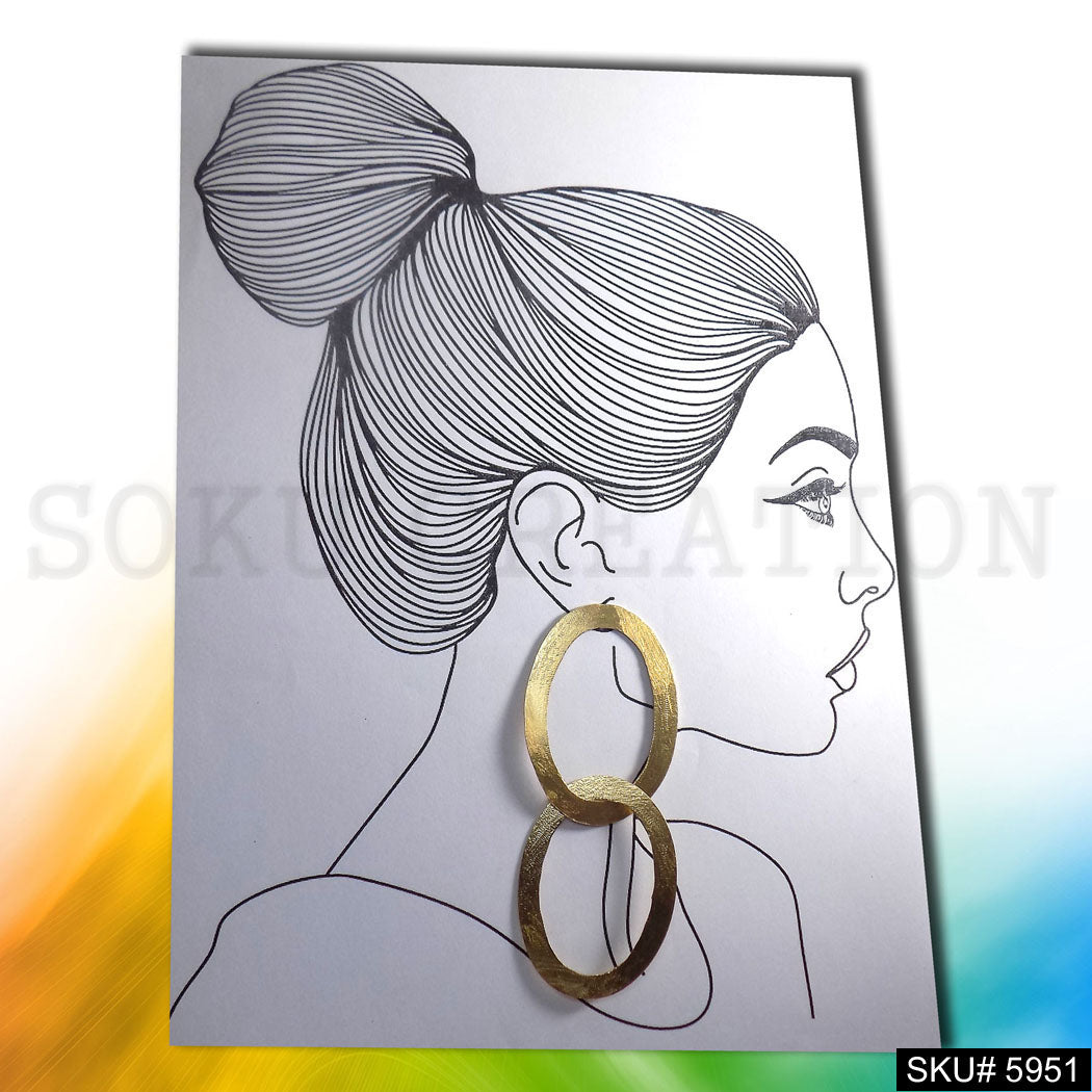 Gold plated Designer Statement Drop and Dangle Earring SKU5951