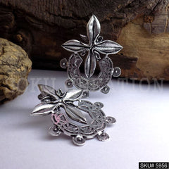 Silver plated Designer Big Stud Earring SKU5956