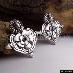 Silver plated Designer Big Stud Earring SKU5957