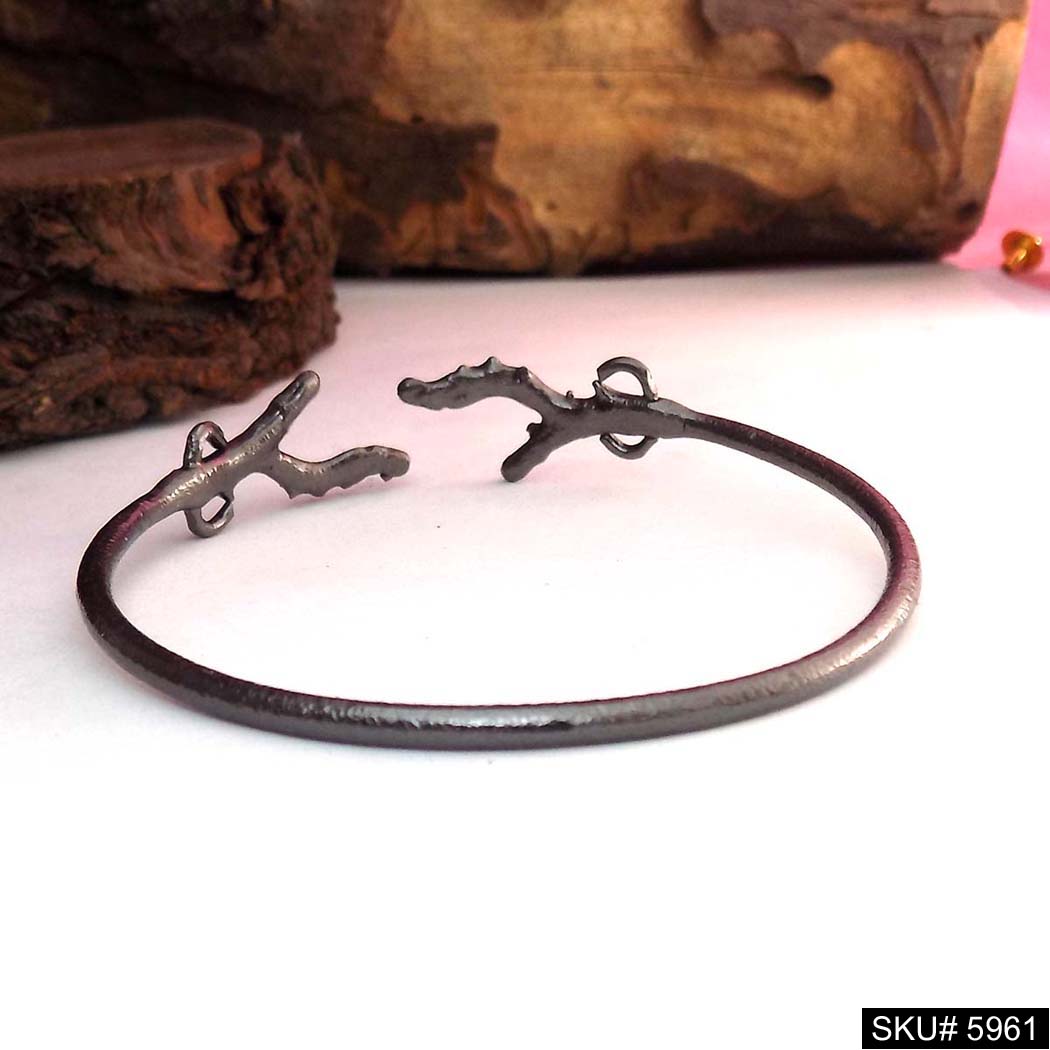 Black Plated Unique Designer Cuff SKU5961