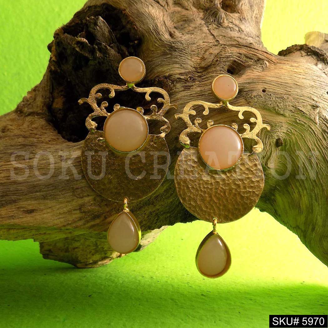 Gold plated Designer Handmade Drop and Dangle Earring SKU5970