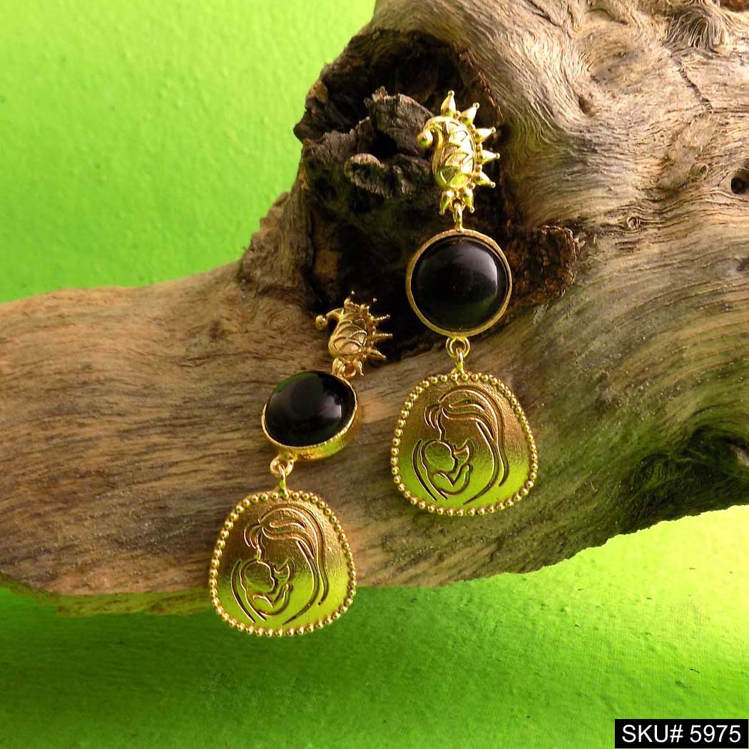 Gold plated Designer Handmade Drop and Dangle Earring SKU5975