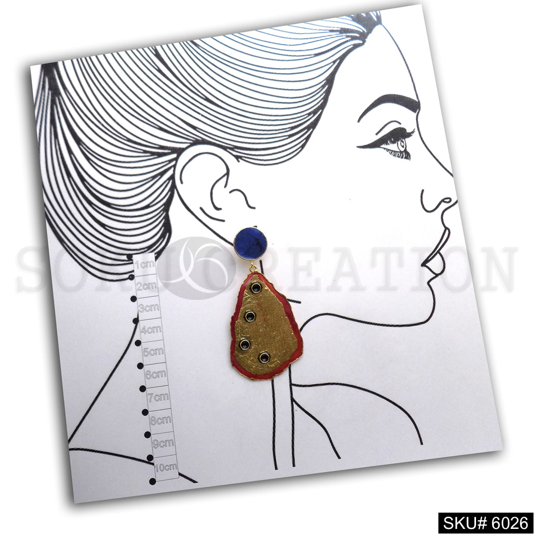 Gold plated Designer Handmade Drop and Dangle Earring SKU6026