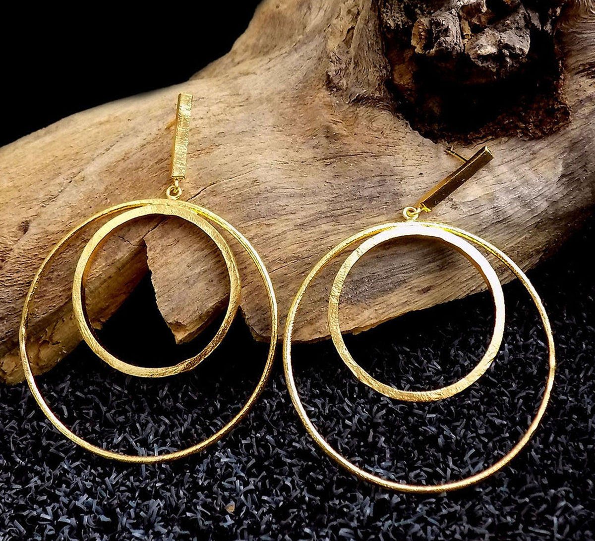 Gold plated Statement Design Drop and Dangle Earring SKU6047