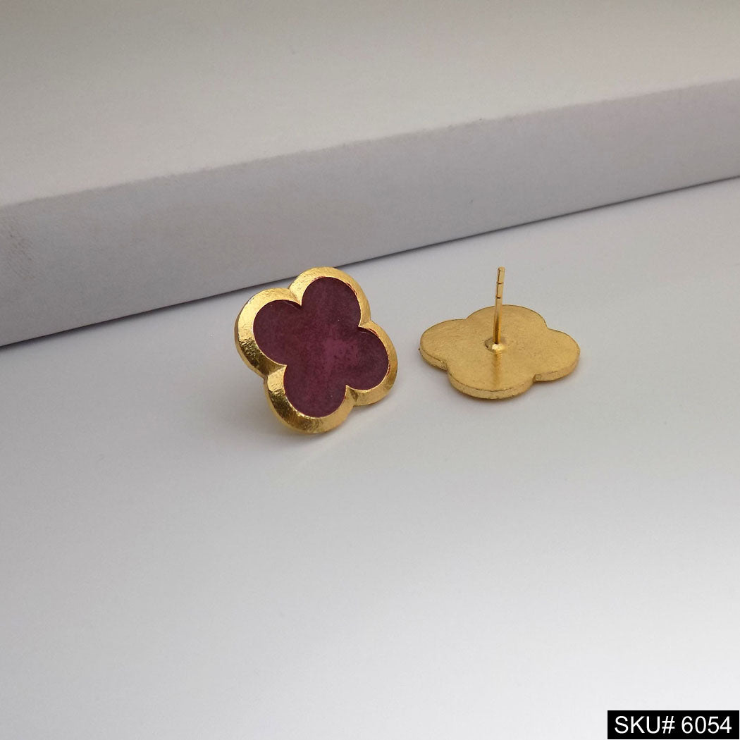 Gold plated Statement Design Triangle Style Stud Earring SKU6051