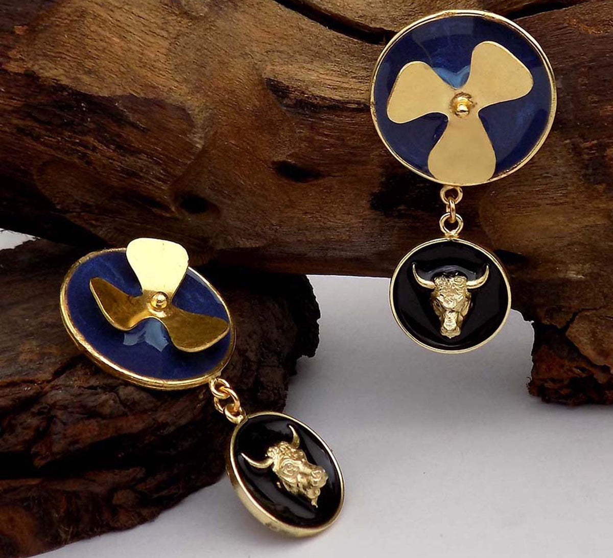 Gold plated Handmade Design Flower Drop and Dangle Earring SKU6061