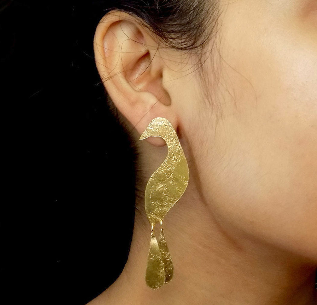 Peacock Stud Earrings