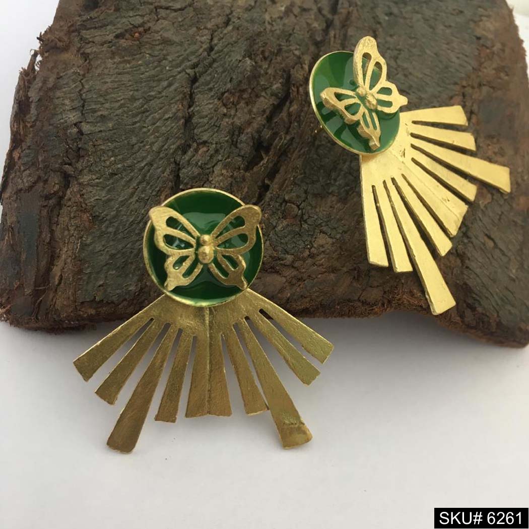 Enamel Butterfly Earrings