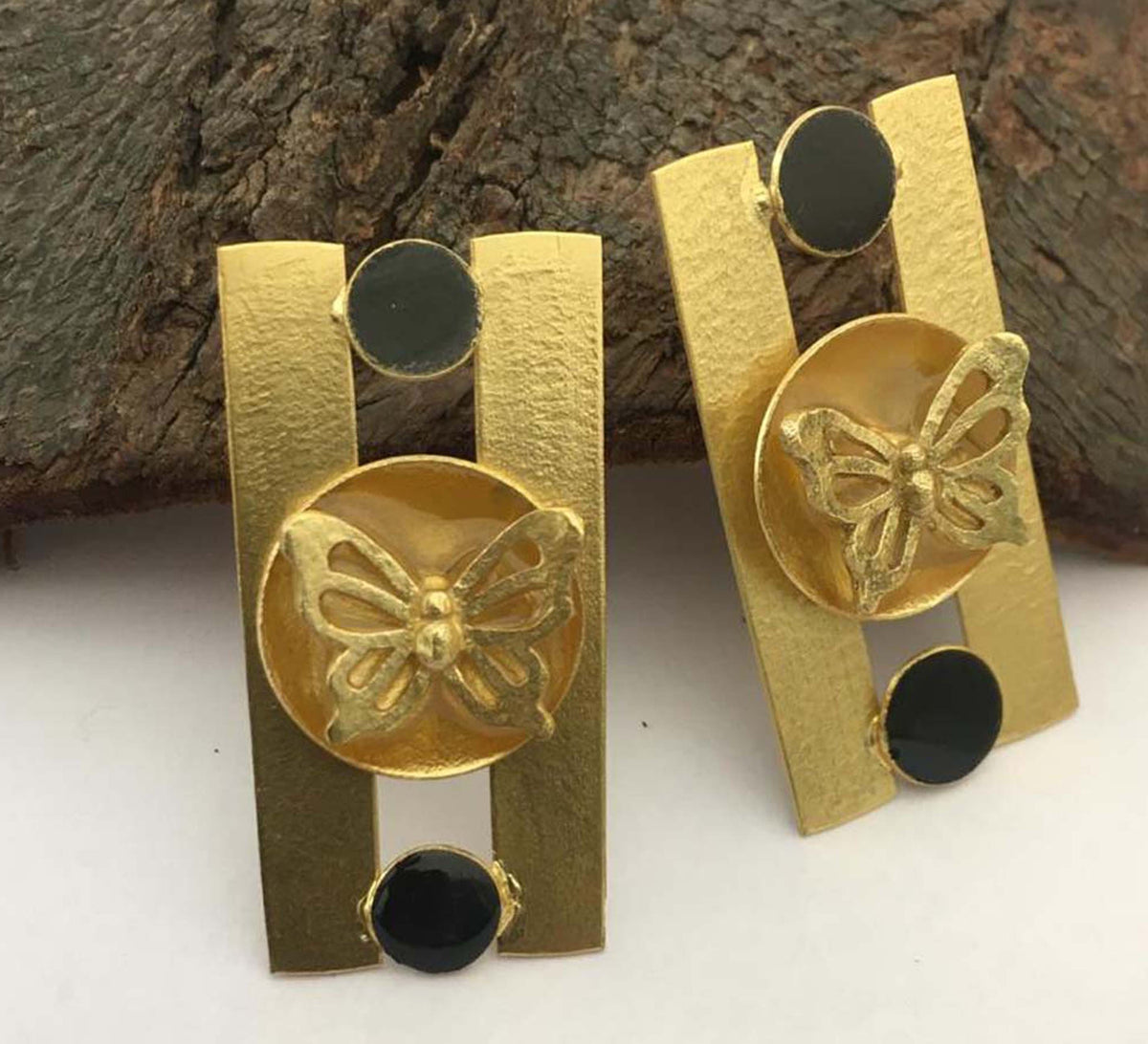18K Gold Plated Enamel Earring SOKU# 6265